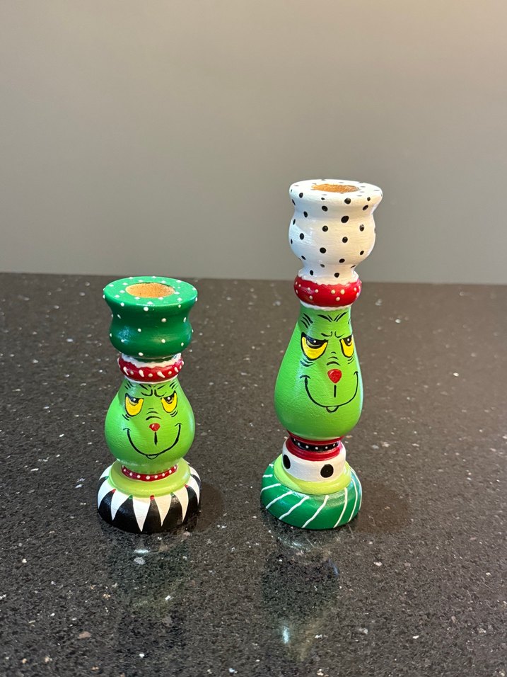 Renkli Mumluk Noel Şamdan Seti Grinch — görsel 3/5