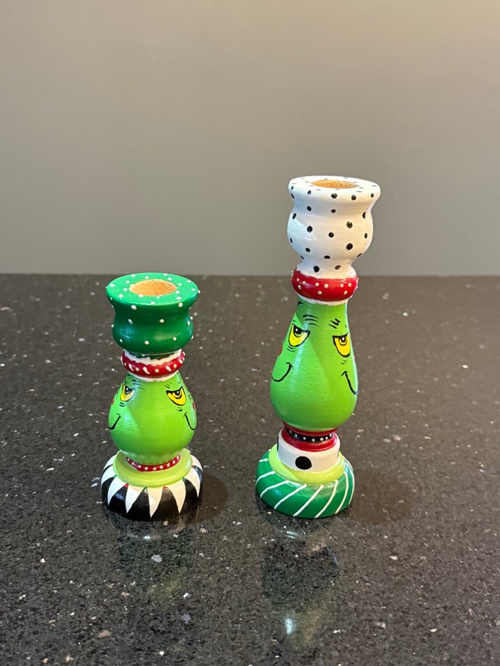 Renkli Mumluk Noel Şamdan Seti Grinch — görsel 4/5