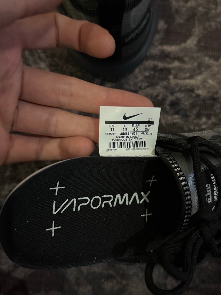 Nike Air VaporMax 2019 Triple Black — görsel 6/7