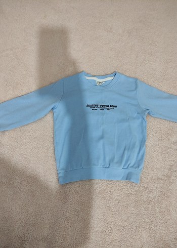 Mavi Baskılı Sweatshirt