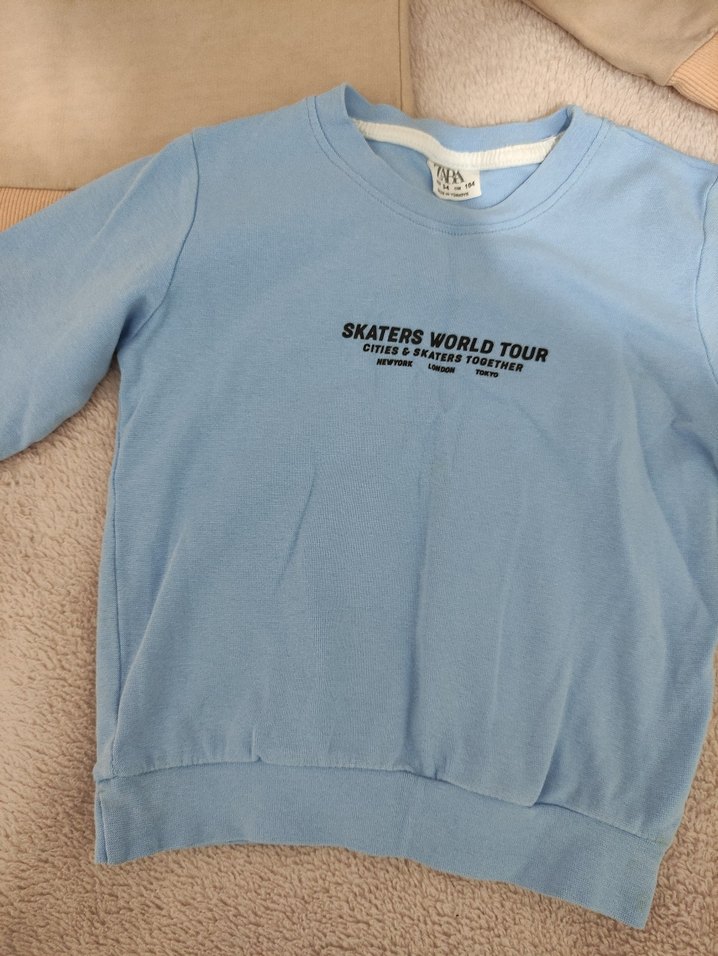 Mavi Baskılı Sweatshirt - Görsel 4