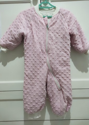 Fermuarlı Pembe Bebek uyku Tulumu - Görsel 2