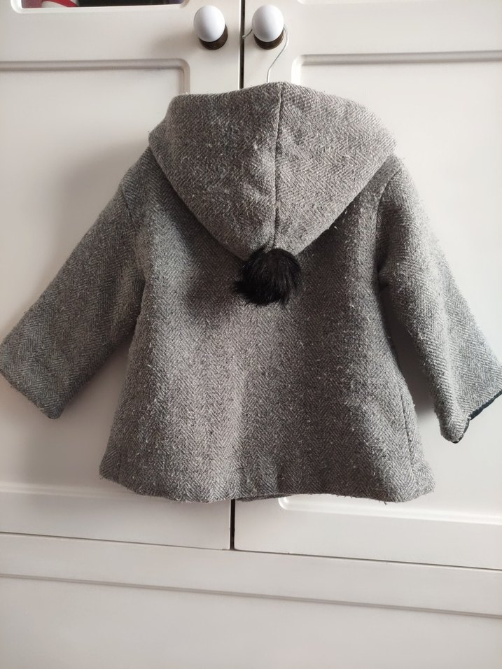 Zara Gri Erkek Çocuk Yün Kaban - Görsel 2