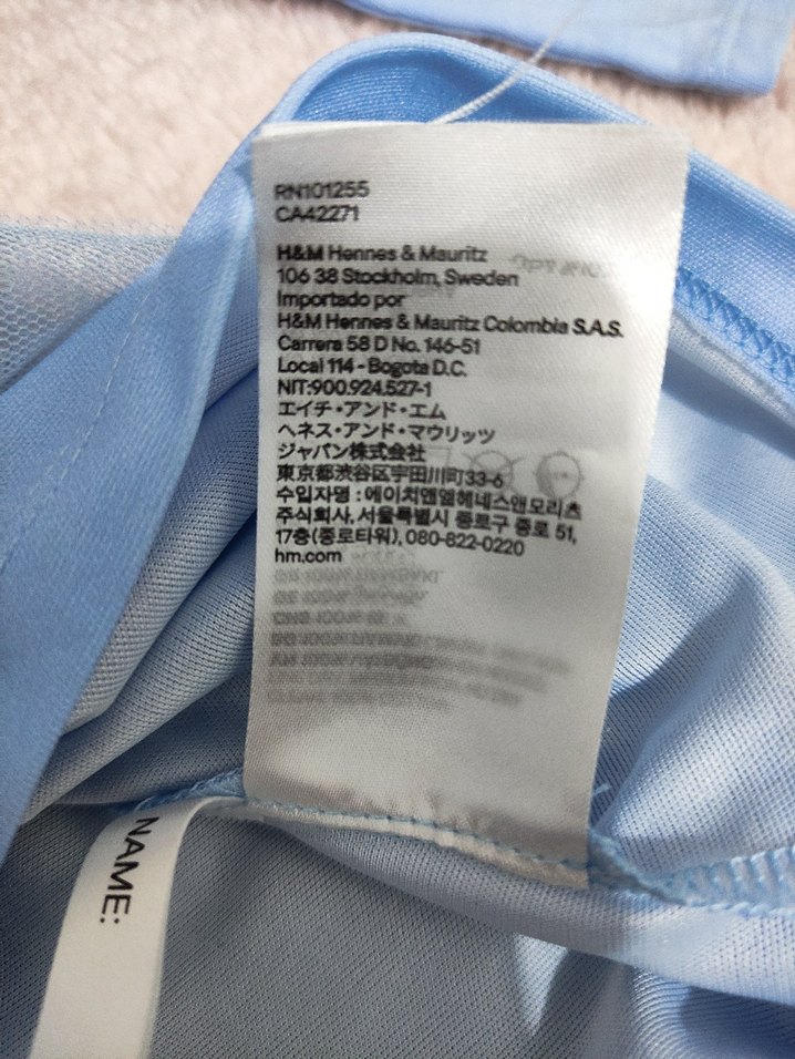 Uzun Kollu Mavi Kız Çocuk Elbise - Görsel 3