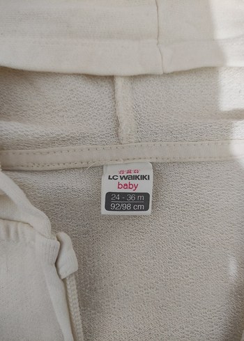 Kız Çocuk Beyaz Kapüşonlu Fermuarlı Sweatshirt - Görsel 5