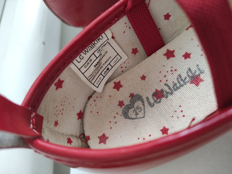 Kırmızı Kız Çocuk Rugan Babet Ayakkabı - Görsel 2