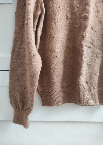 Bej Örgü Kadın Kazak - Görsel 4