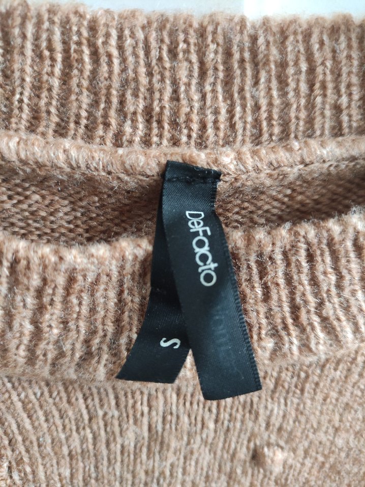 Bej Örgü Kadın Kazak - Görsel 5