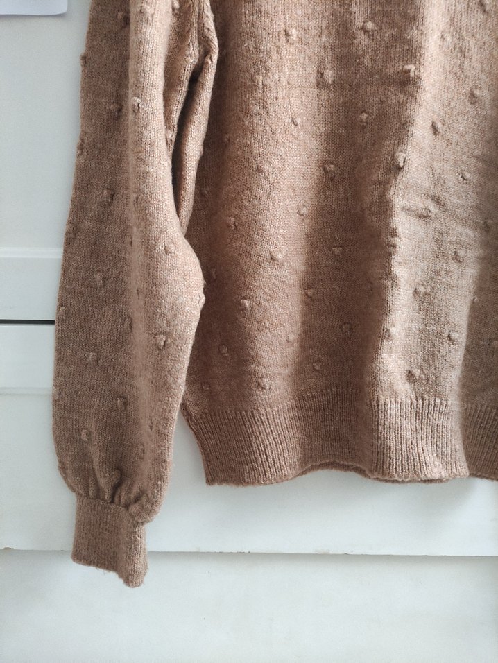 Bej Örgü Kadın Kazak - Görsel 4