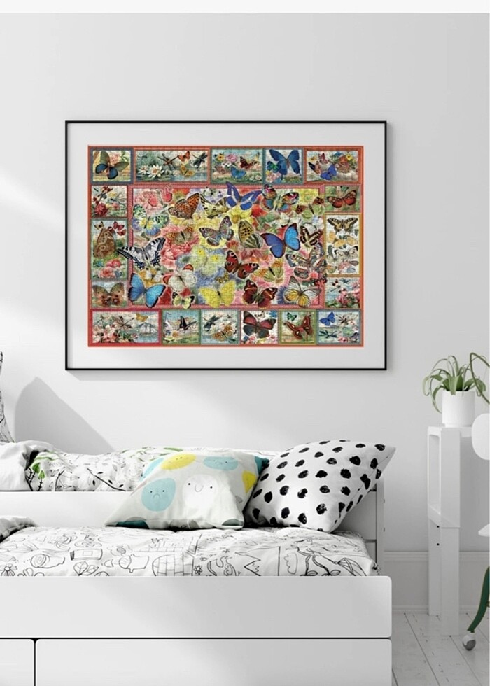 Anotalian 1000 parça puzzle Kelebekler - Görsel 4