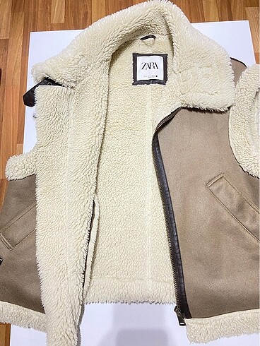 m Beden camel Renk Yelek Zara