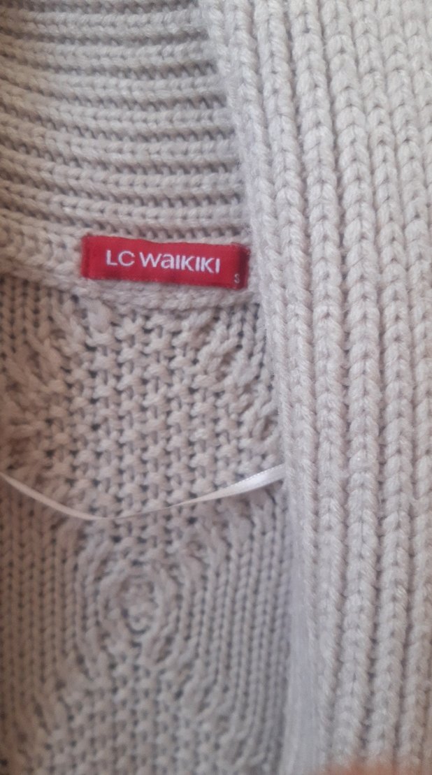 Gri Kadın Örgü Midi Hırka - Görsel 2