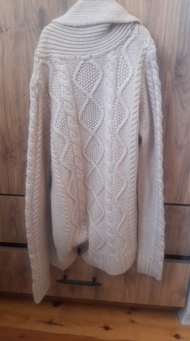 Gri Kadın Örgü Midi Hırka - Görsel 3