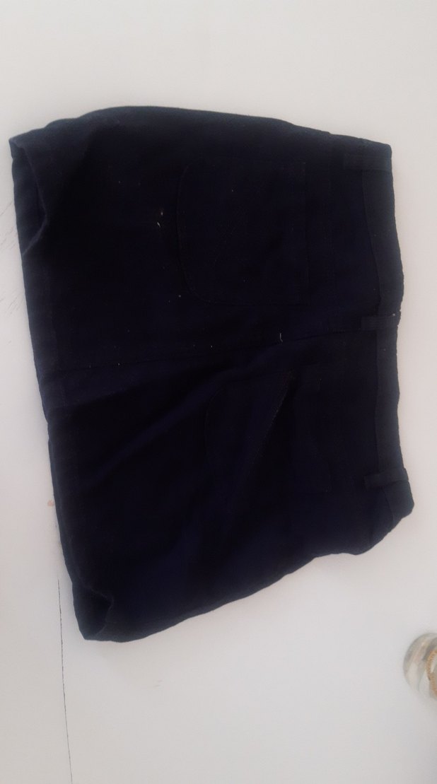 Kız Çocuk Siyah Düz Düğmeli Etek - Görsel 2