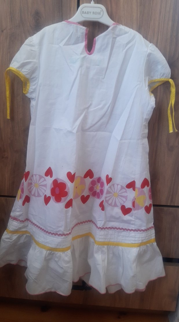 Çiçek İşlemeli Kız Çocuk Bohem Elbise - Görsel 3