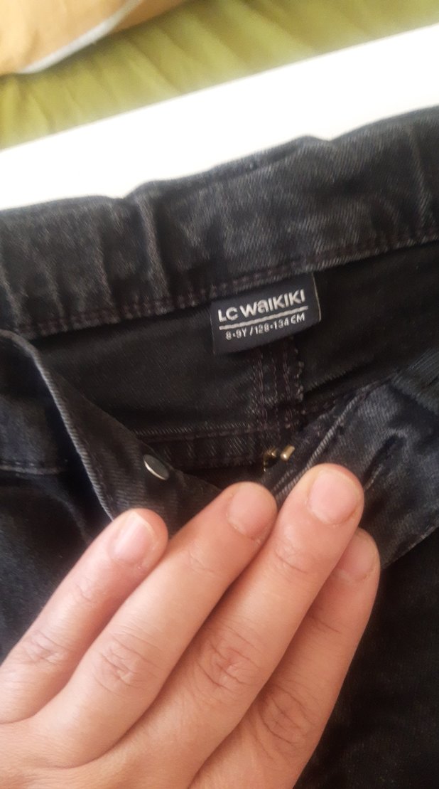 Siyah kız Çocuk Denim Pantolon - Görsel 3