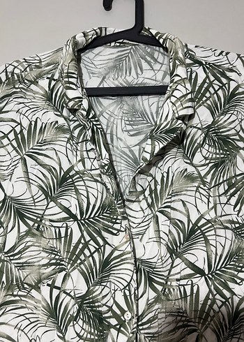 Düğmeli V Yaka Yeşil diz boyu yazlık elbise - Görsel 2