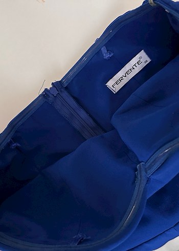 Kadın Lacivert Uzun Straplez Tulum - Görsel 4