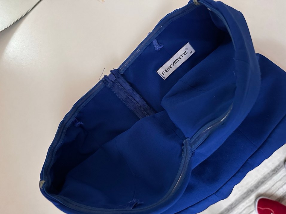 Kadın Lacivert Uzun Straplez Tulum - Görsel 4