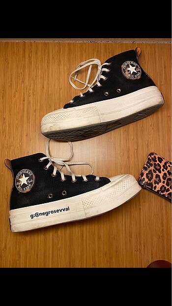 leopar detaylı converse