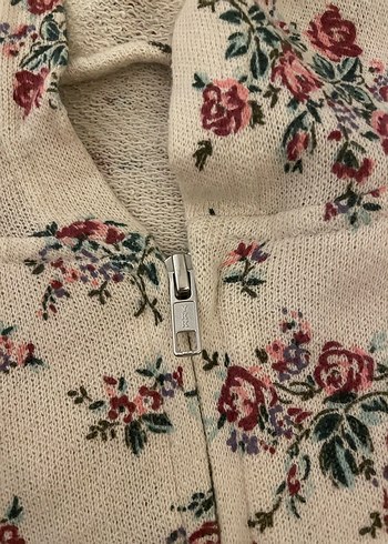 Diğer Çiçek Desenli Kapüşonlu sweatshirt