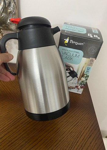 Penguen 2litre Gri Paslanmaz Çelik Termos - Görsel 4
