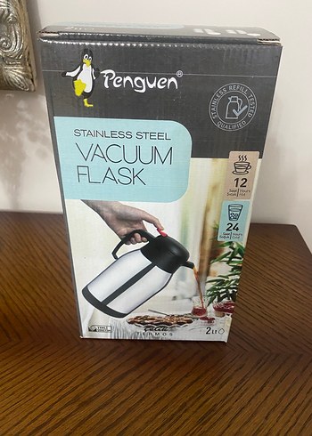 Penguen 2litre Gri Paslanmaz Çelik Termos - Görsel 6