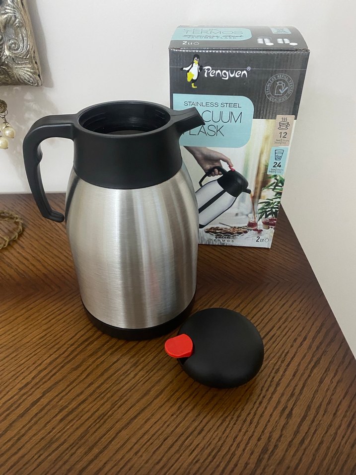 Penguen 2litre Gri Paslanmaz Çelik Termos - Görsel 5