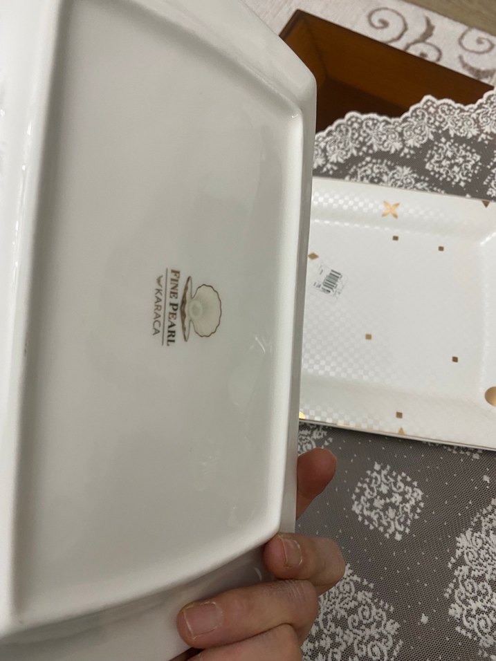 Karaca  fine pearl 2 li büyük dikdörtgen tabak seti - Görsel 4
