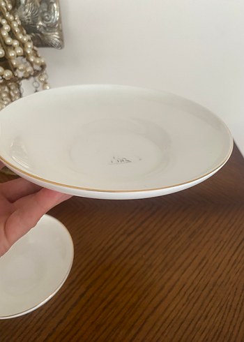 Sıfır Karaca porselen 1 adet yemek tabağı 1 adet kase seti - Görsel 10