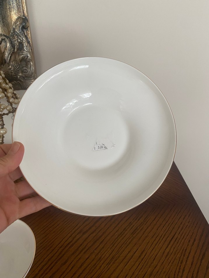 Sıfır Karaca porselen 1 adet yemek tabağı 1 adet kase  seti - Görsel 5