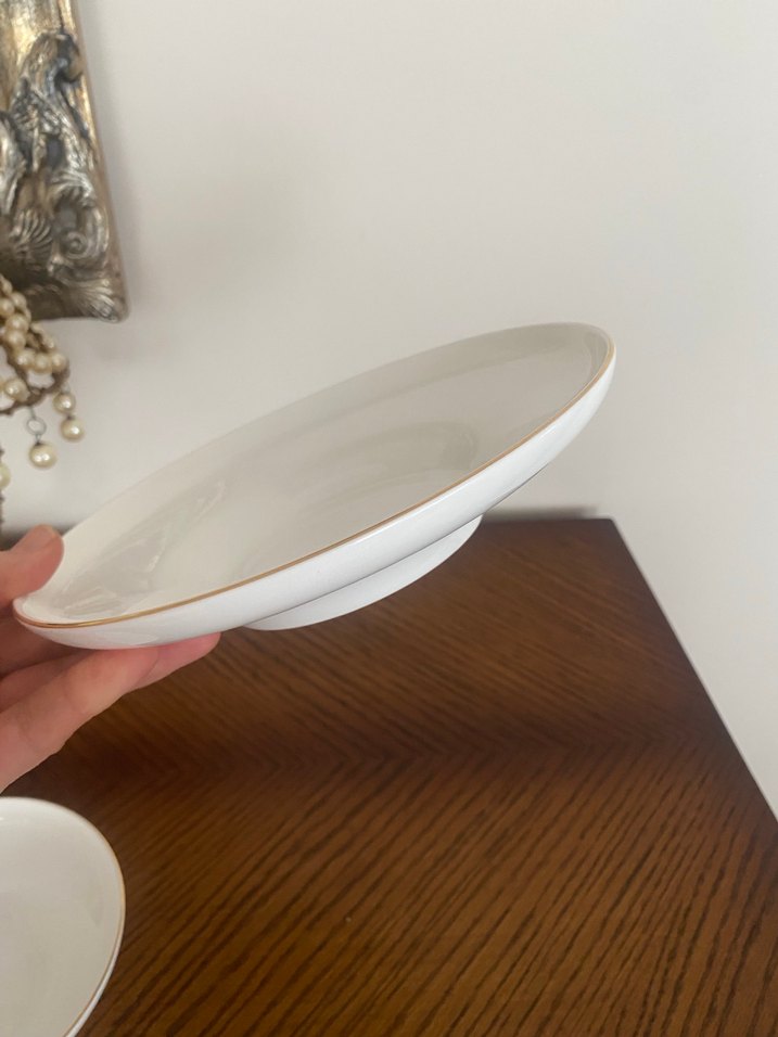 Sıfır Karaca porselen 1 adet yemek tabağı 1 adet kase  seti - Görsel 4