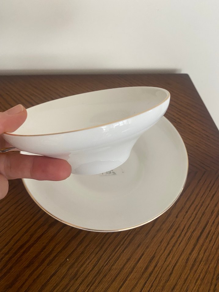 Sıfır Karaca porselen 1 adet yemek tabağı 1 adet kase  seti - Görsel 2