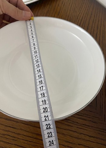 Sıfır Karaca Beyaz Gri Çizgili Yemek Tabağı Seti - Görsel 5