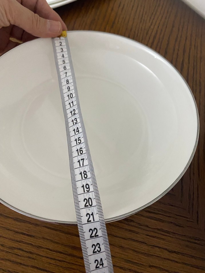 Sıfır Karaca Beyaz Gri Çizgili Yemek Tabağı Seti - Görsel 5