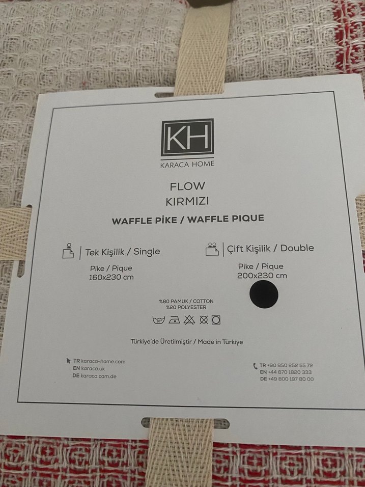 Sıfır Karaca çift kişilik pike - Görsel 3