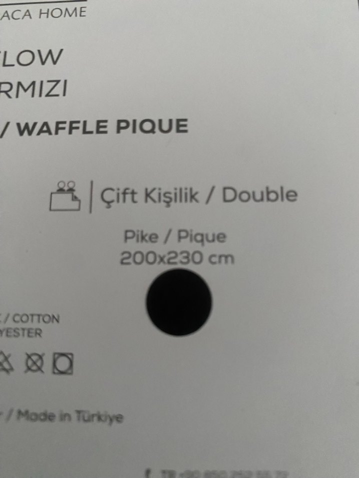 Sıfır Karaca çift kişilik pike - Görsel 4