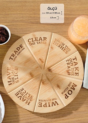 Sıfır Karaca Bambu Pizza Sunum Tahtası - Görsel 8