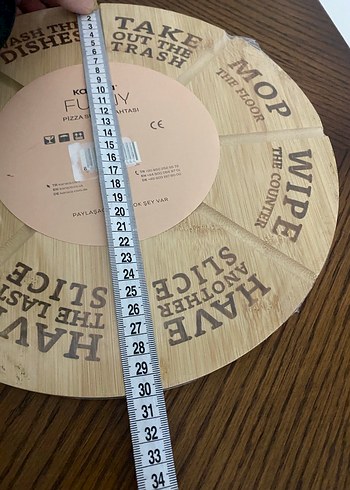 Sıfır Karaca Bambu Pizza Sunum Tahtası - Görsel 4