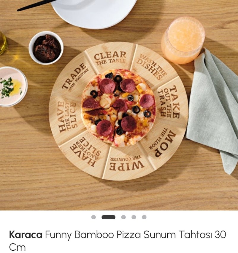 Sıfır Karaca Bambu Pizza Sunum Tahtası - Görsel 2