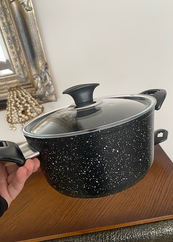 Beden siyah Renk Sıfır Acar marka 18 cm 22 cm Granit Tencere Seti
