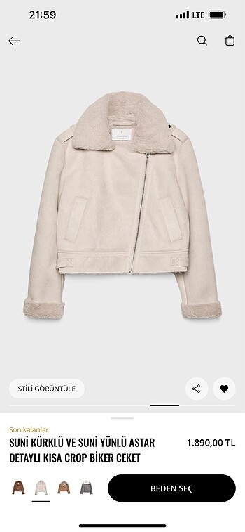 Stradivarius Stradivarius kadın biker ceket