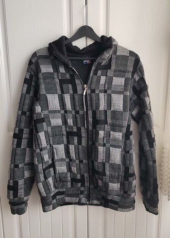 Kapüşonlu Fermuarlı Gri Erkek Sweatshirt