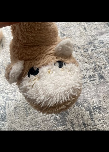 Kızlar için Bej Kürklü Sıcak Panduf - Görsel 5