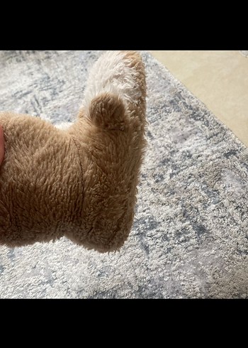 Kızlar için Bej Kürklü Sıcak Panduf - Görsel 4