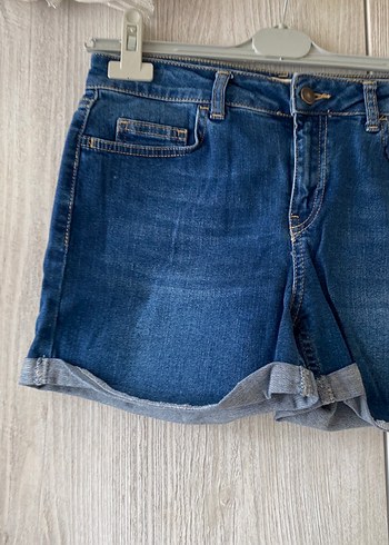 LC Waikiki Kadın Mavi Mini Kot Şort