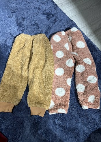 Kızlar için Kahverengi Peluş Pantolon
