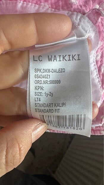 2 Yaş Beden pembe Renk LCW kız bebek deniz şapkası