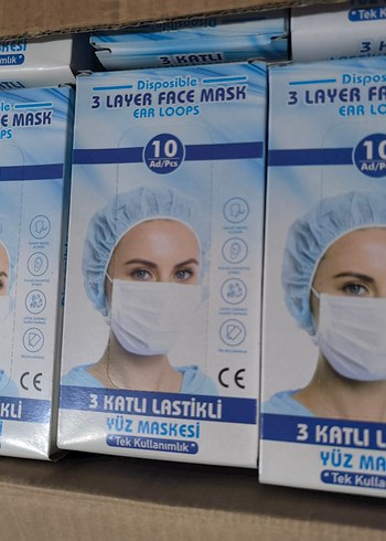 3 Katlı Lastikli Maske 50'li Paket - Görsel 8