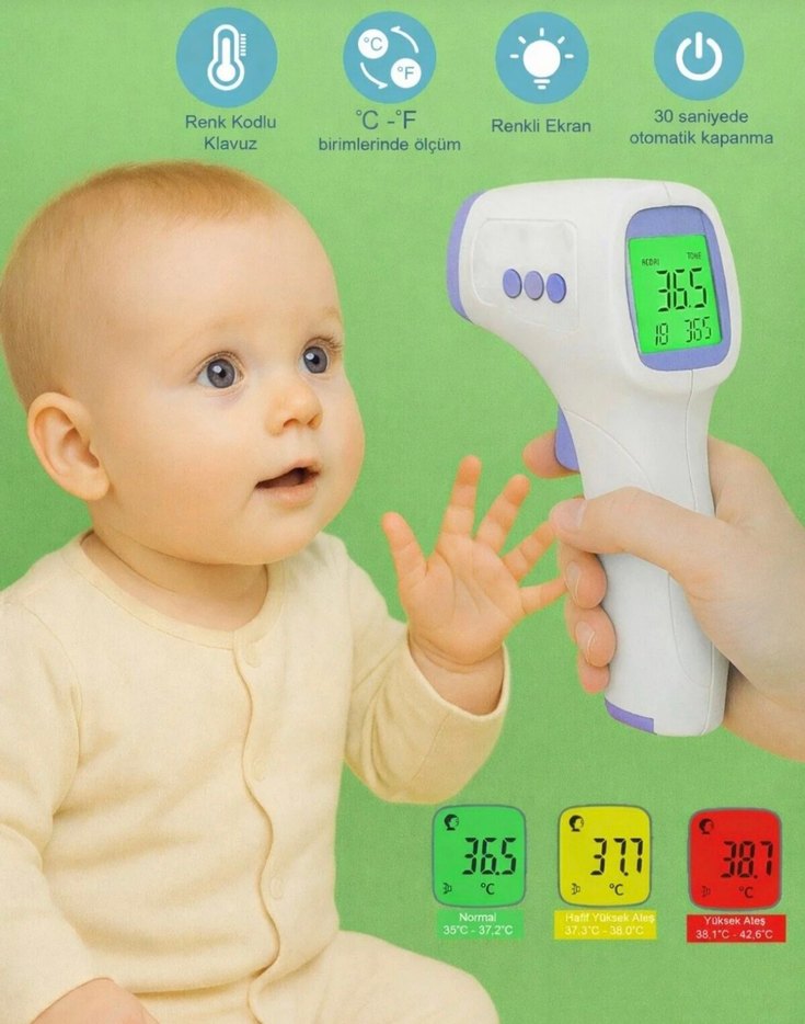 Dijital Temassız Ateş Ölçer - Görsel 3